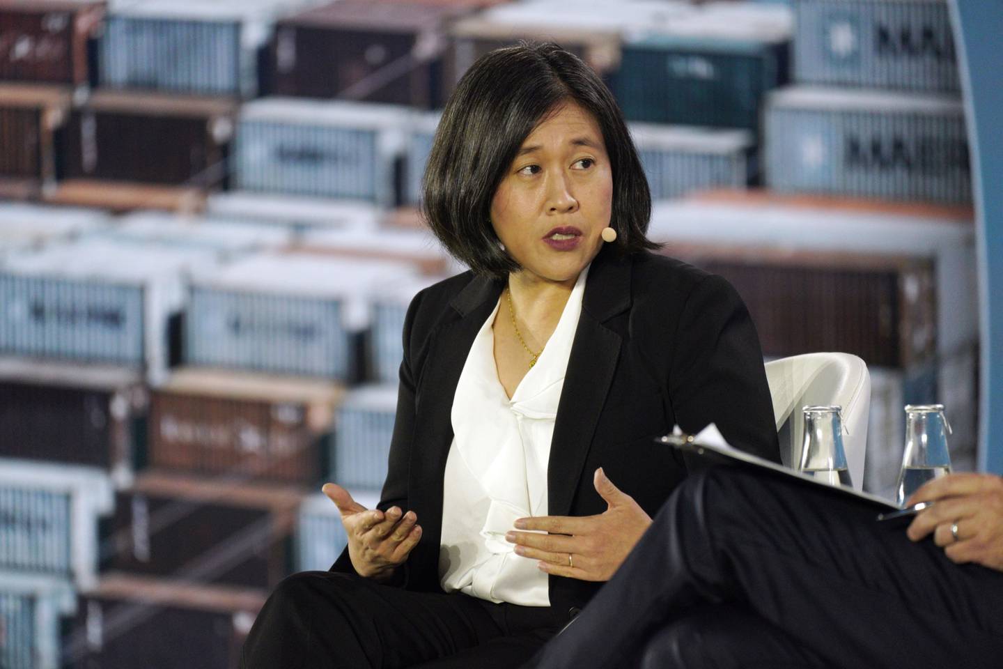 Katherine Tai, representante comercial de EE.UU., durante el Bloomberg New Economy Forum celebrado este mes en Singapur.