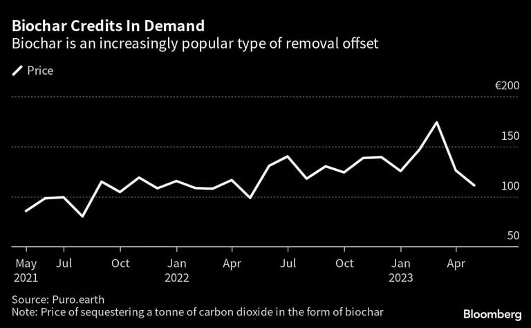 Créditos de biocarbón en demanda | El biocarbón es un tipo de compensación por eliminación cada vez más populardfd