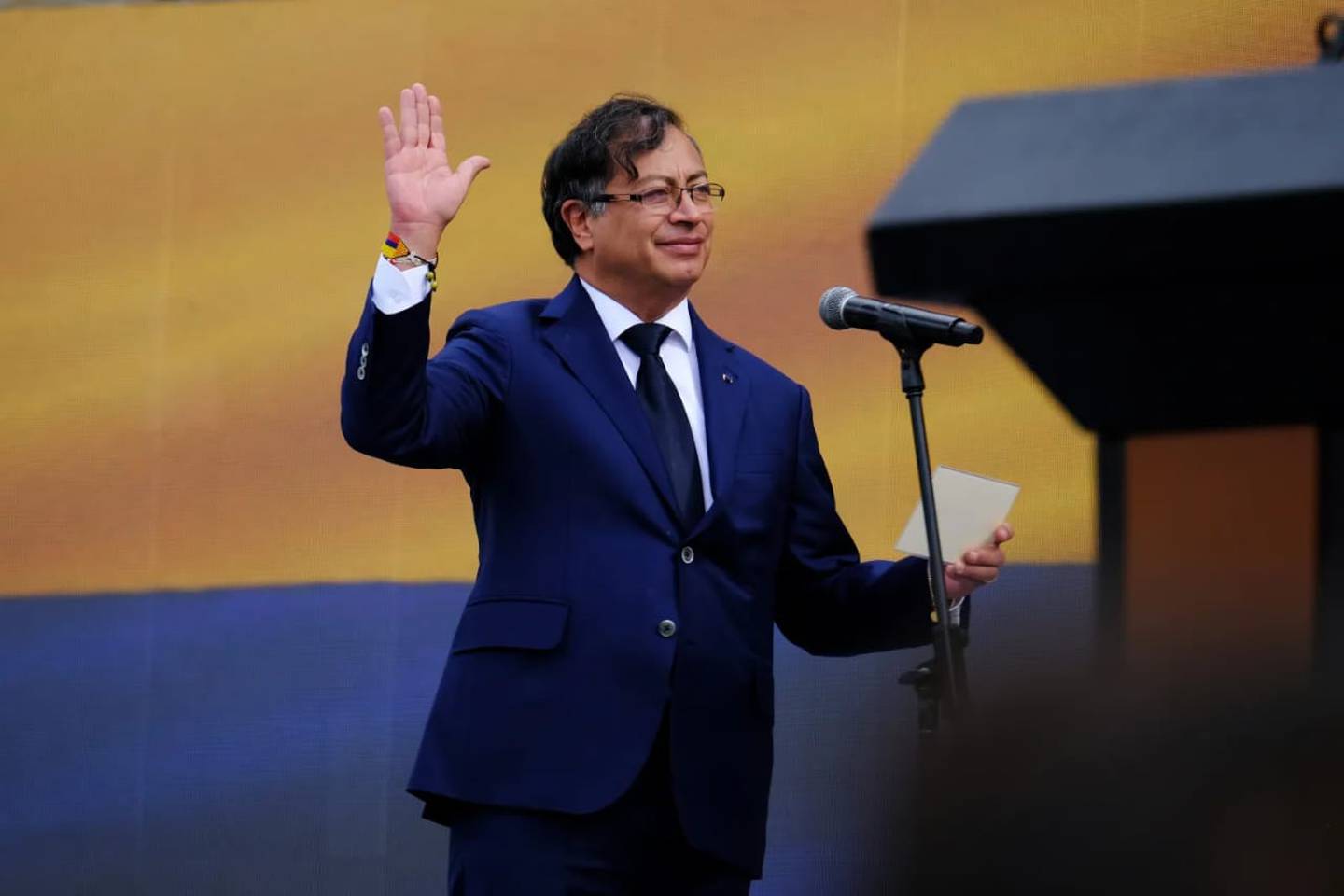 Gustavo Petro, presidente de Colombia en el acto de posesión