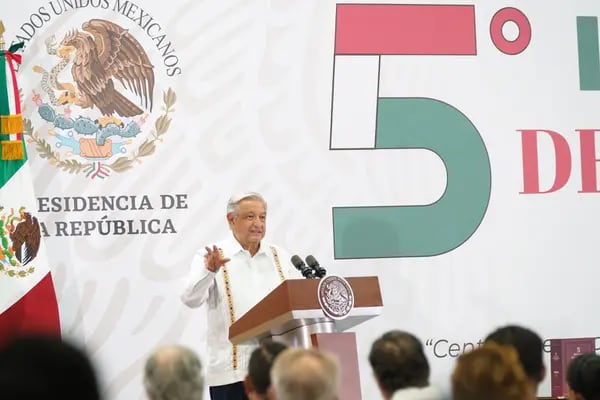 AMLO presentó su Quinto Informe de Gobierno desde el estado de Campeche, al sureste de México. (Cortesía: Presidencia)
