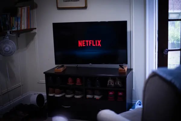 The Netflix application on a television arranged in Hastings-On-Hudson, New York, US, on Sunday, July 16, 2023. Netflix Inc. is scheduled to release earnings figures on July 18. Photographer: Tiffany Hagler-Geard/Bloomberg