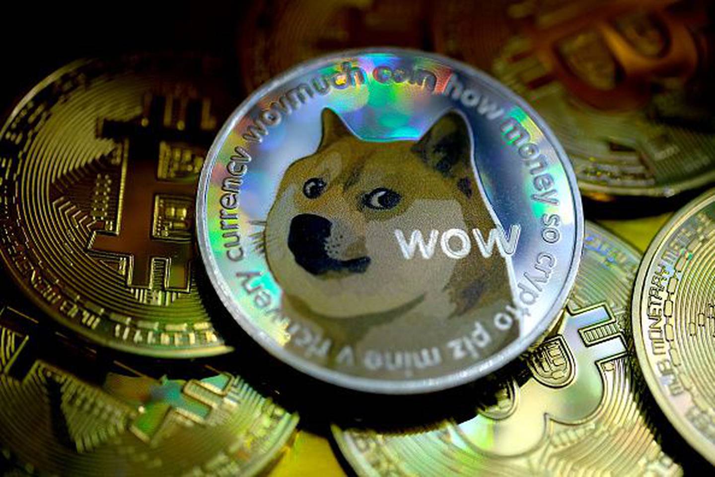 Representación visual de la criptomoneda Dogecoin. Fotógrafo: Yuriko Nakao/Getty Images