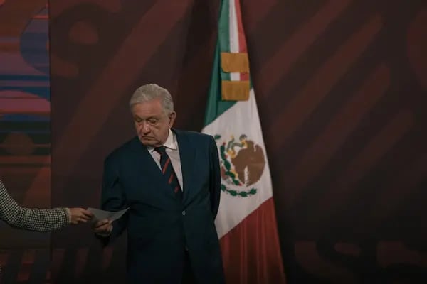 Andres Manuel Lopez Obrador during a news conference on May 30, 2023.