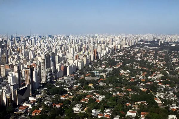 Vista aérea da região dos Jardins, em São Paulo