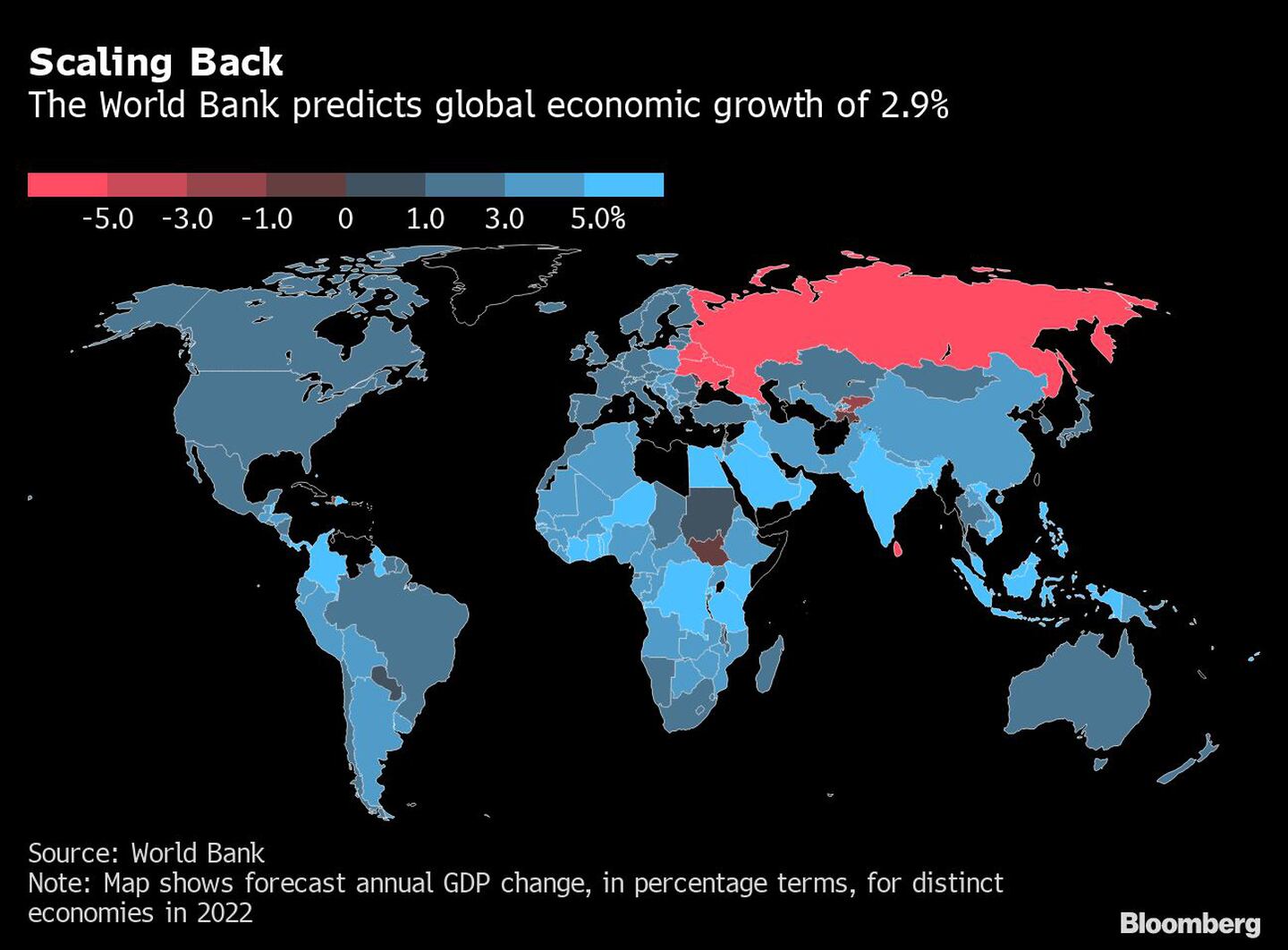 El Banco Mundial prevé un crecimiento económico del 2,9%.dfd