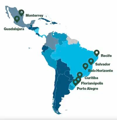 Os pólos de tecnologia para além dos principais centros da América Latina