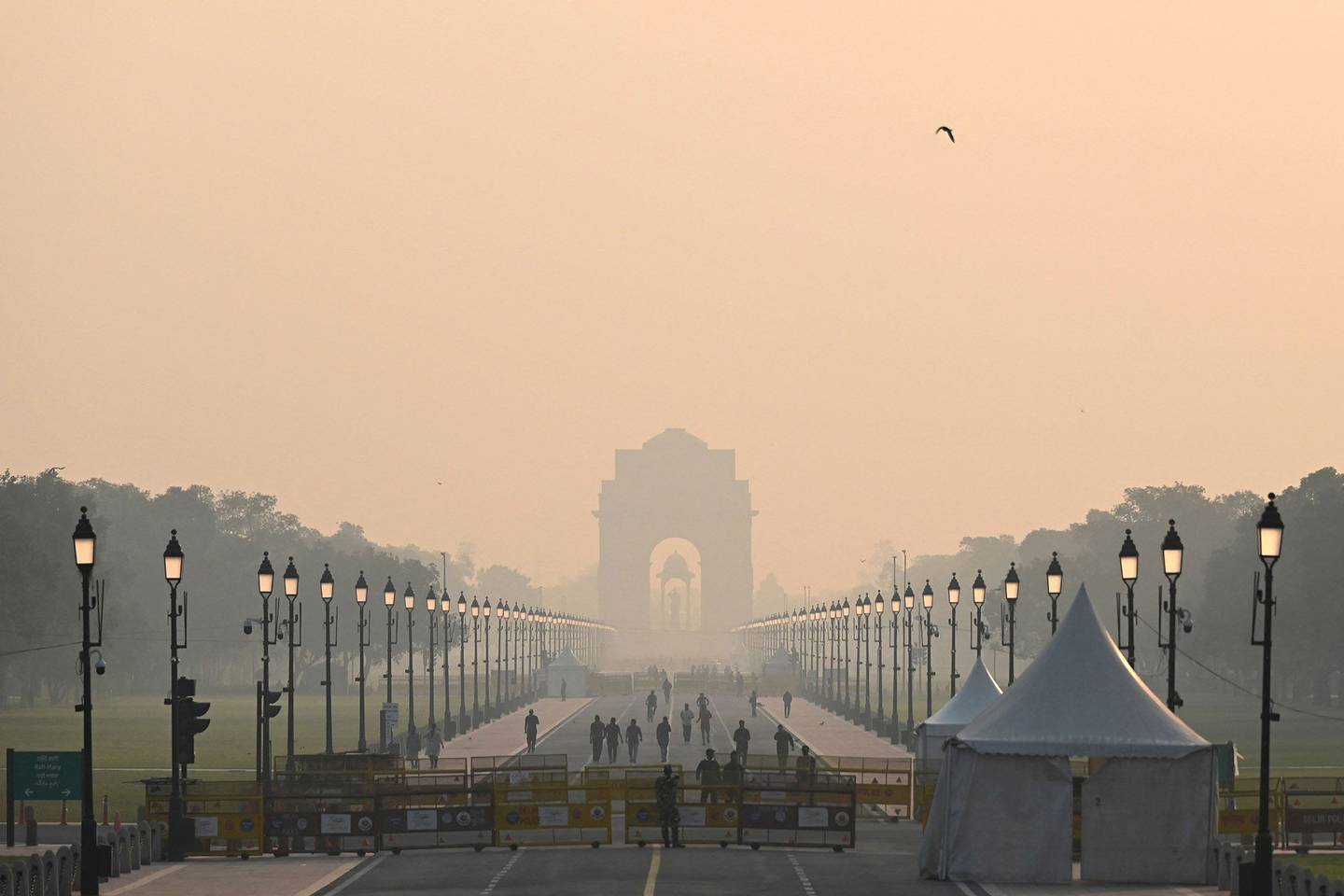 Condiciones de smog en Nueva Delhi el 25 de octubre.