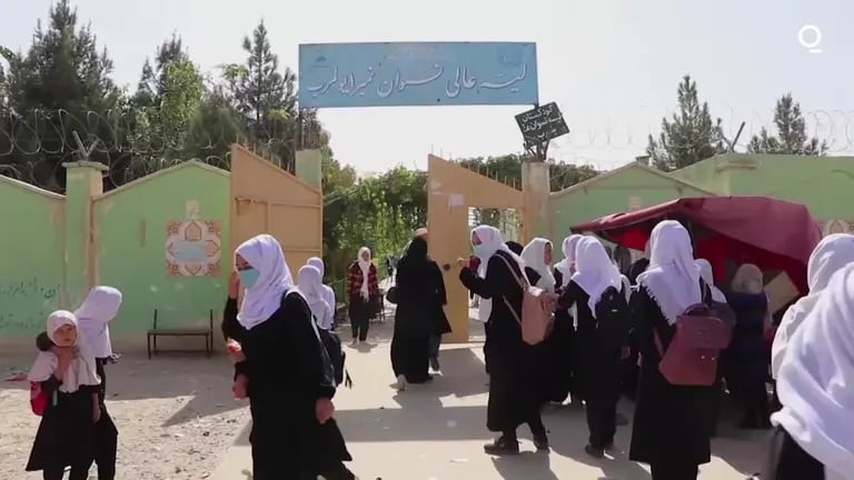 Diplomático afgano pide a miembros del Talibán reanudar la educación femenina.dfd