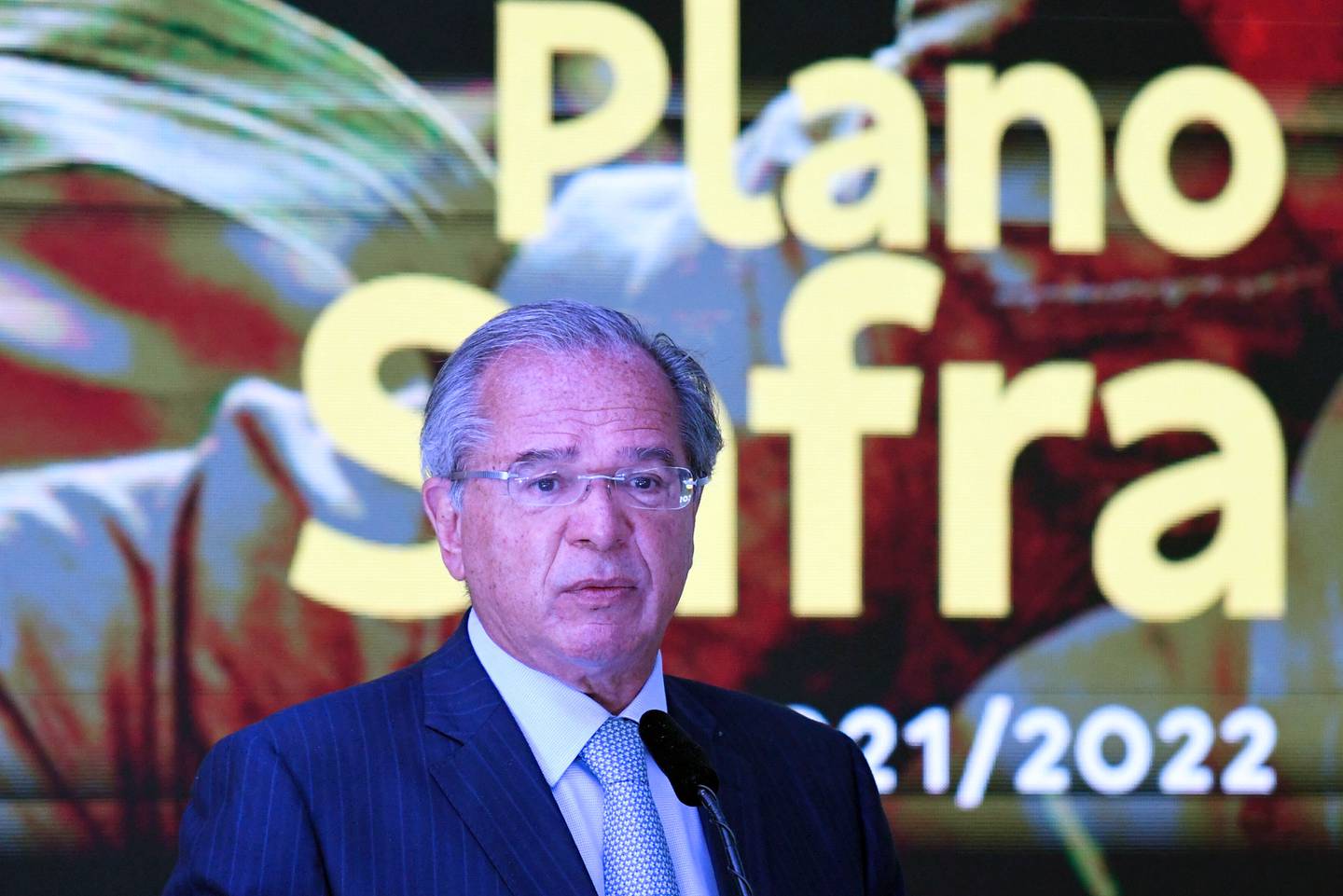 Ministro da Economia, Paulo Guedes, durante do lançamento do último Plano Safra