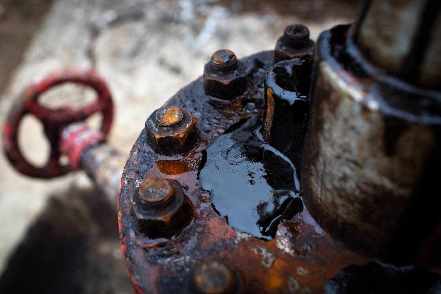 Petróleo en una instalación de extracción en Rusia.