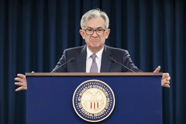 El presidente de la Reserva Federal, Jerome Powell, durante una conferencia de prensa después de una reunión del Comité Federal de Mercado Abierto el 29 de enero de 2020 en Washington, DC.