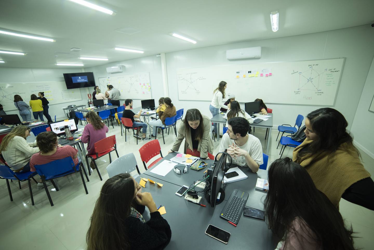 Una de las aulas de la Universidad Ort, en su sede central de Montevideo. Fotografía: Imágenes cedidas por la Universidad Ort.dfd