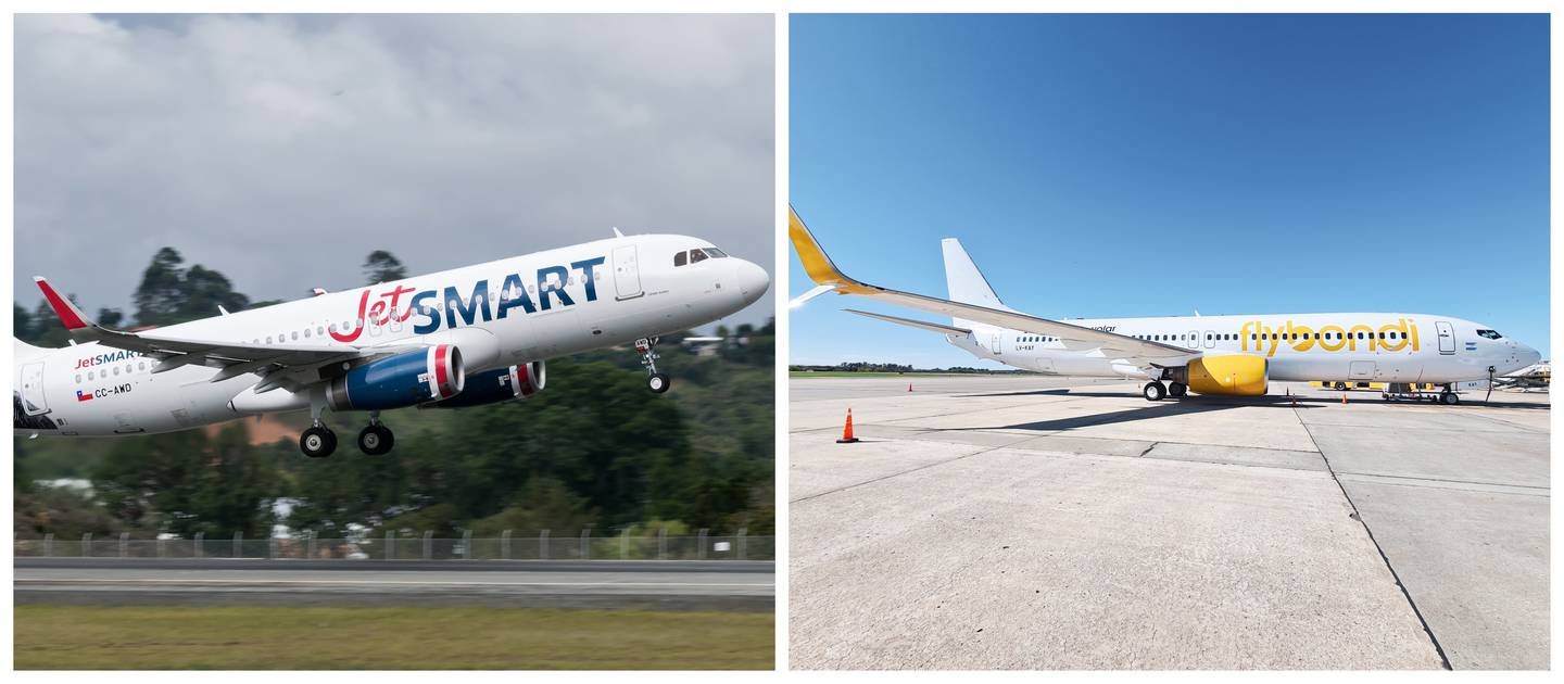 FlyBondi y JetSmart son dos de las tres aerolíneas low cost que operan en la Argentina.