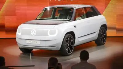 While many electric cars unveiled at the Munich show fall into the luxury segment, the Volkswagen ID.LIFE shows what entry-level electric cars might look like in 10 years. The concept provides a preview of an ID model in the small car segment that we will be launching in 2025, priced at around 20,000 [$23,600]. This means we are making electric mobility accessible to even more people, said Ralf Brandstaetter, CEO of the Volkswagen brand.  Photographer: Alex Kraus/Bloomberg