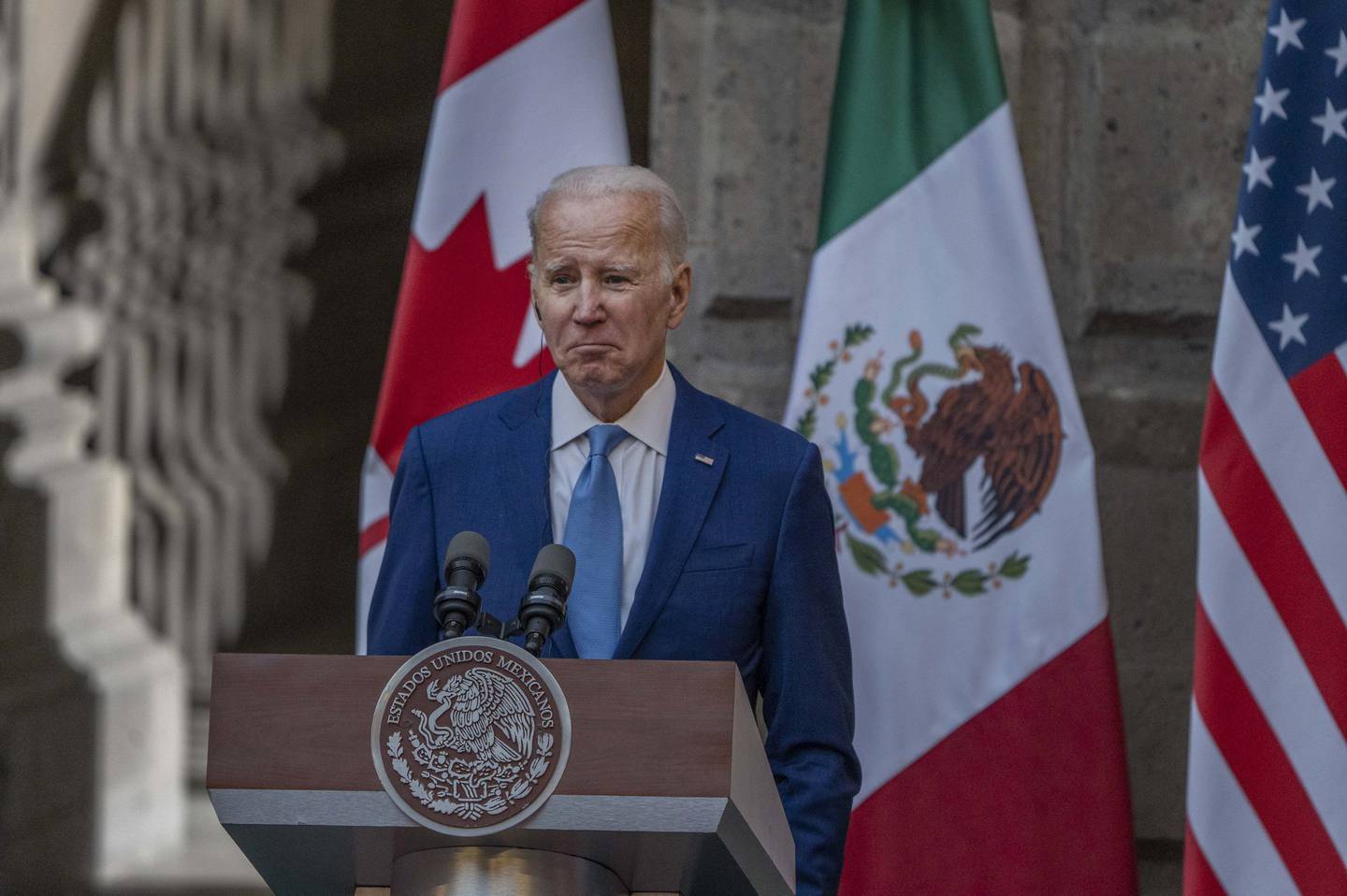 US President Joe Biden during the North American Leaders' Summit in Mexico City, Mexico, on Tuesday. Jan. 10, 2023.