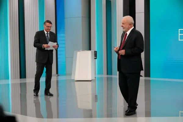 Lula y Bolsonaro en último debate, 28 de octubre de 2022