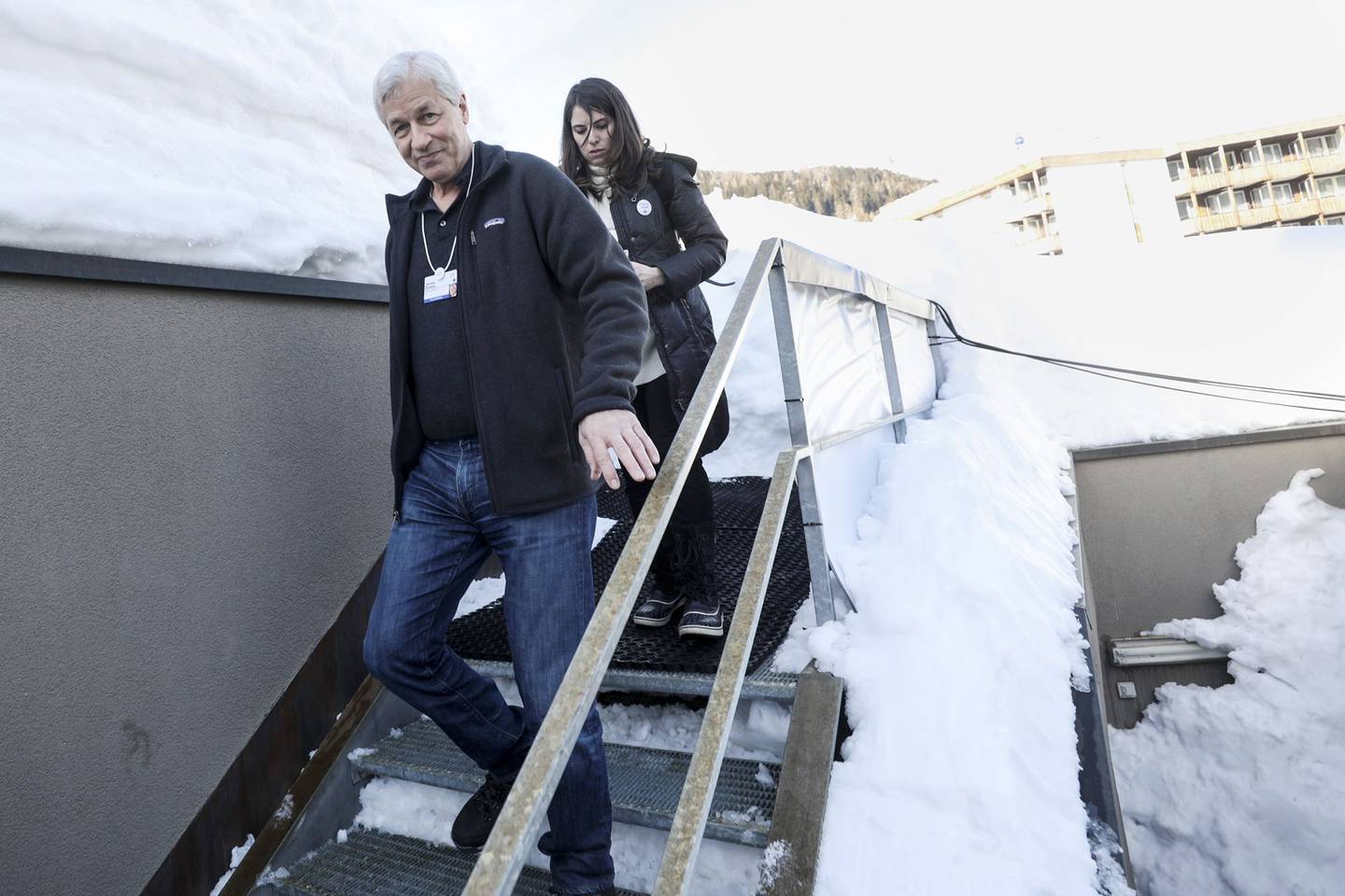 Jamie Dimon durante el Foro Económico Mundial de Davos (Suiza) en 2018.  Fotógrafo: Simon Dawson/Bloombergdfd