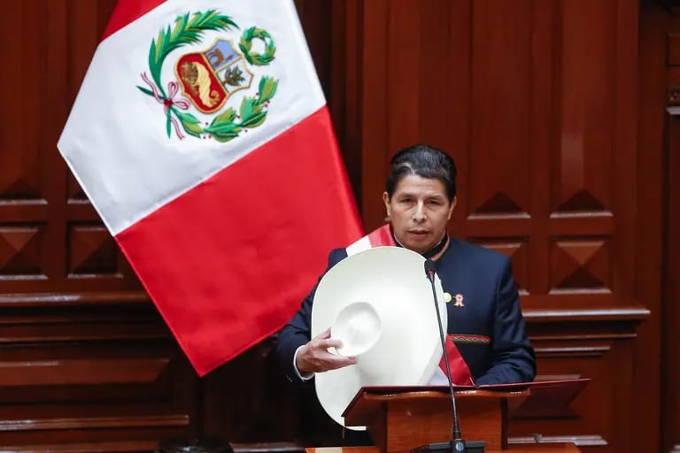 Pedro Castillo dio su mensaje a la nación peruana este último 28 de julio, fecha en la que se celebró el Bicentenario del país.dfd