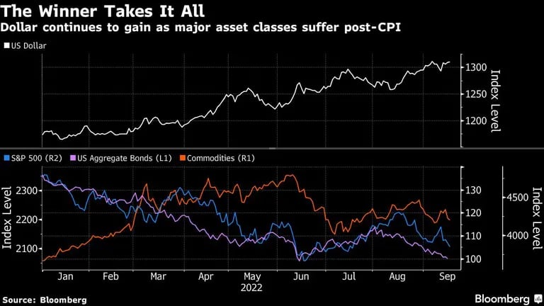 Dollar continues to gain as major asset classes suffer post-CPIdfd