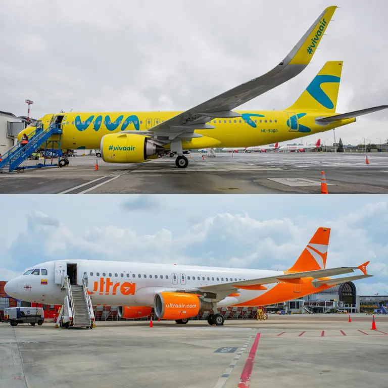 Ambas aerolíneas mantienen sus operaciones paralizadas. Viva Air ya comunicó que saldrá del mercado tras el fracaso de la integración con Avianca.dfd