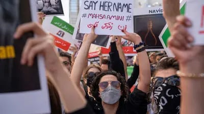 Imagen de una protesta en Irán