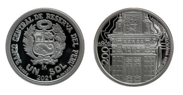 BCR emite moneda de plata alusiva a 200 años de Biblioteca Nacional de Perú