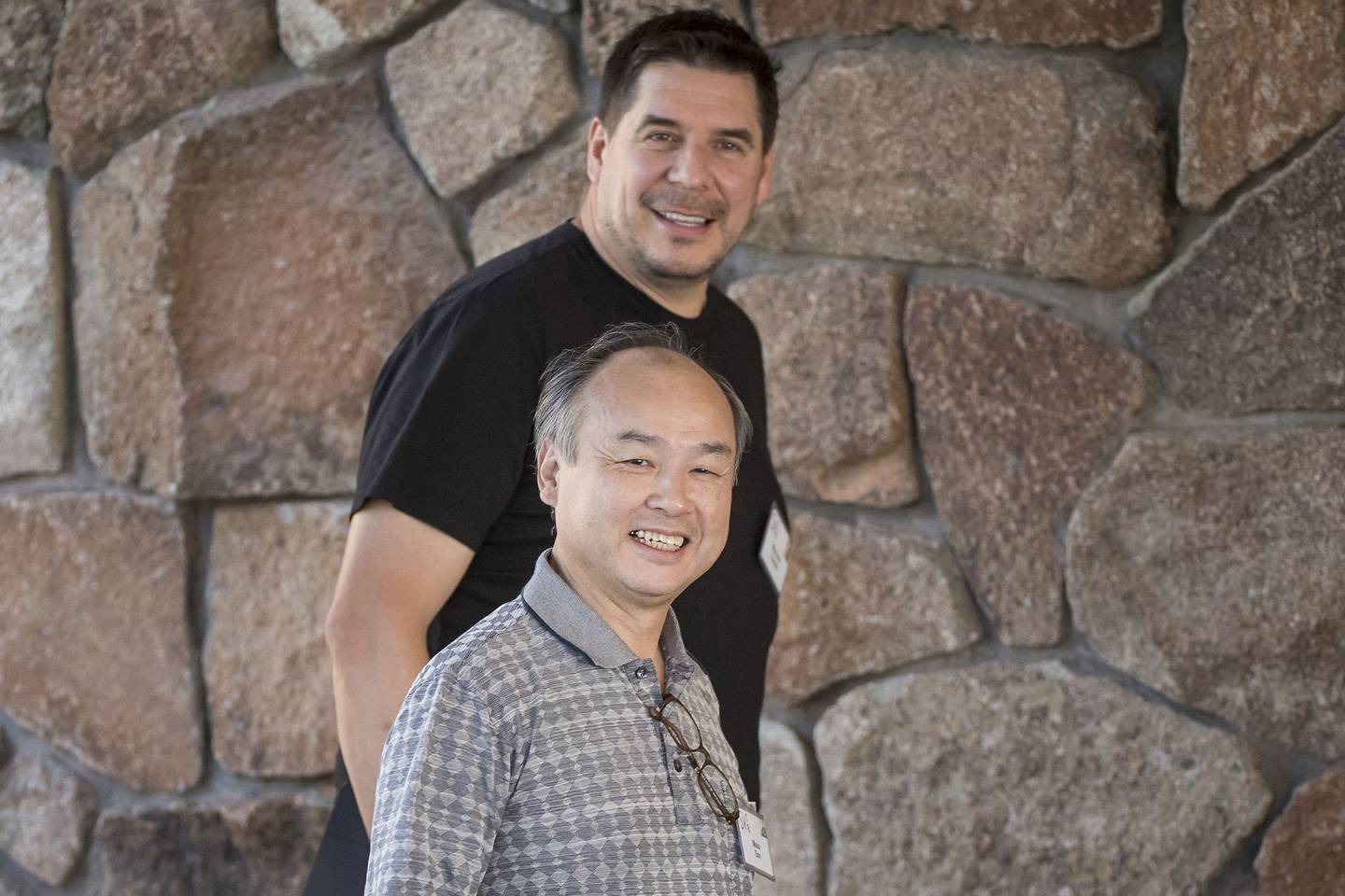 Masayoshi Son and Marcelo Claure in Sun Valley, Idaho, in 2018.dfd