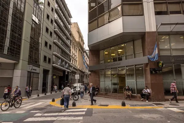 A Banco Ciudad bank branch in the financial district of Buenos Aires, Argentina, on Wednesday, March 29, 2023. Argentina's economic activity rose 2.9% year over year, more than economists expected in January. Photographer: Sarah Pabst/Bloomberg