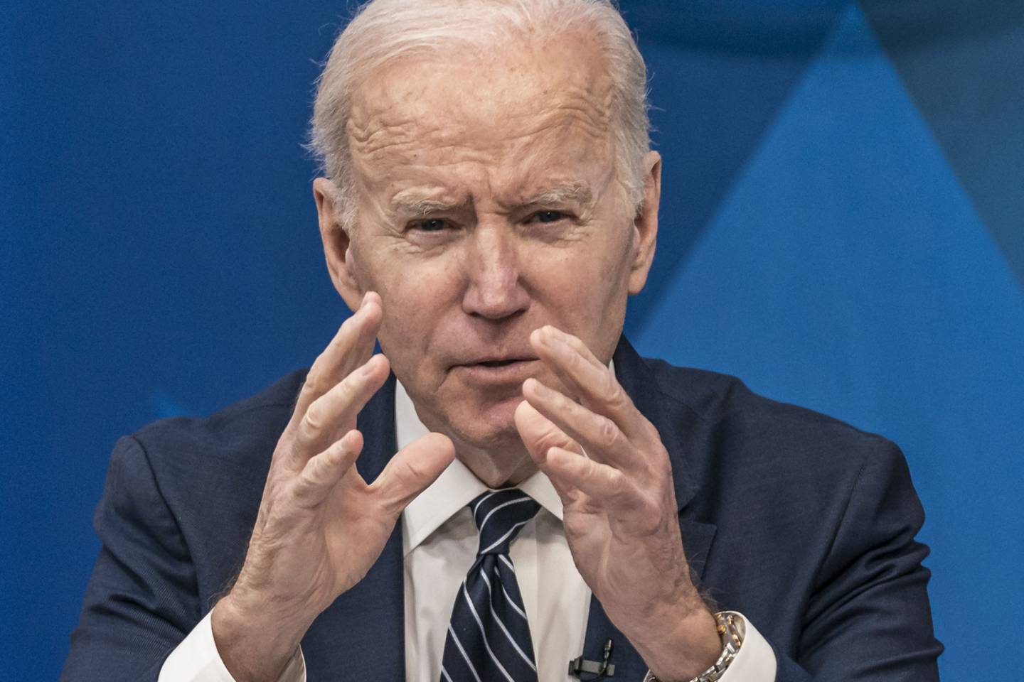 Biden todavía no ha tuiteado nada sobre el mercado, a pesar de una serie de récords en su primer año de mandato.