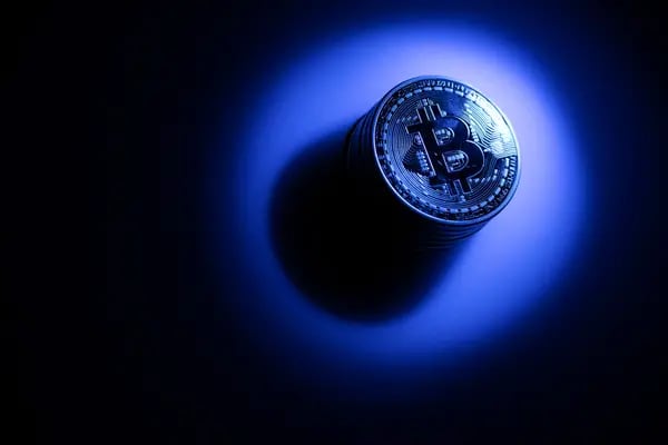 A collection of bitcoin tokens.