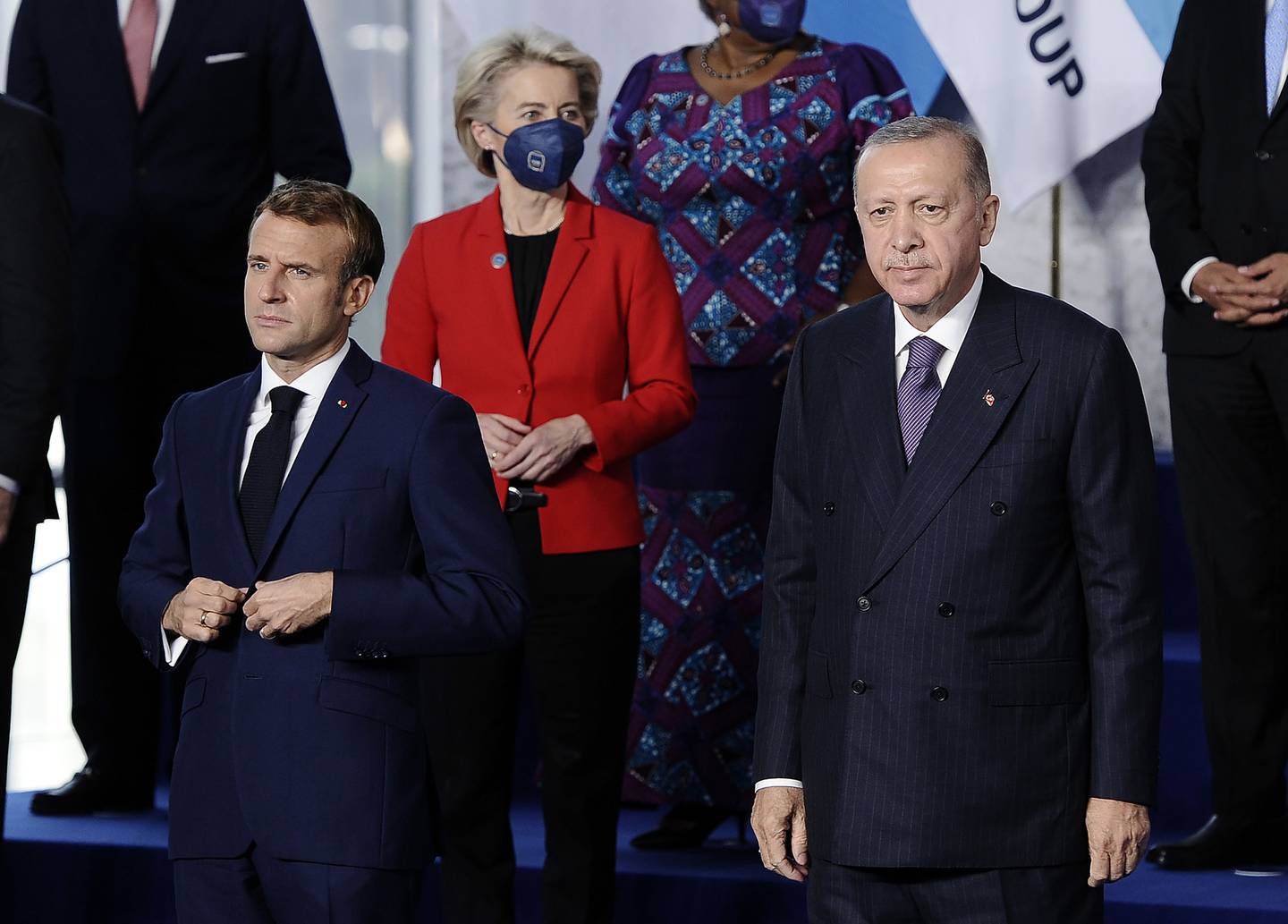 Recep Tayyip Erdogan y Emmanuel Macron