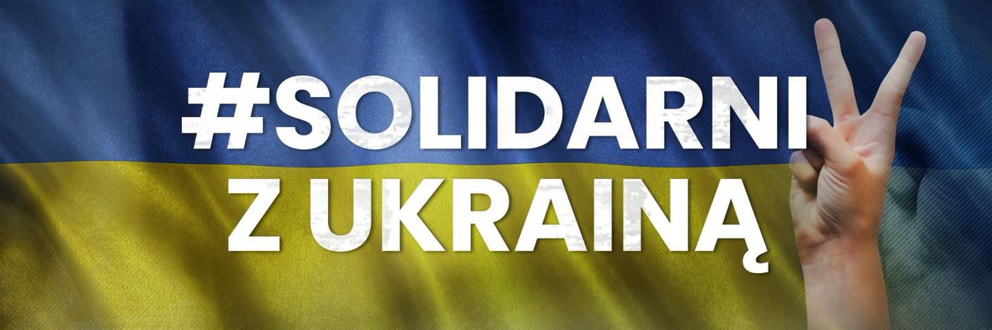 Solidaridad con Ucrania. El mensaje aparece en la portada de la cuenta de Twitter de la Cancillería polaca.dfd