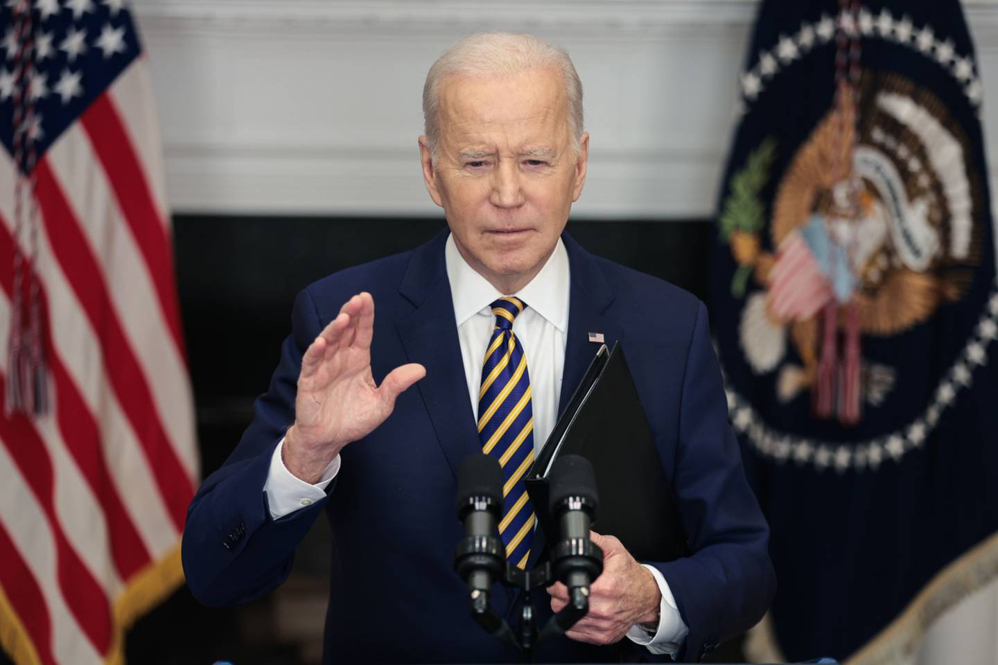 President Biden Delivers Remarks On Russian Invasion Of Ukraine.