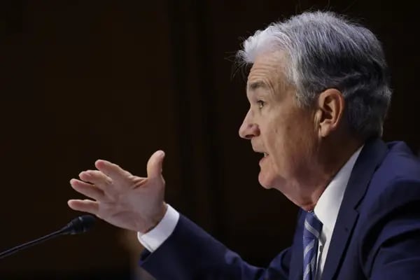 Jerome Powell, chairman of the US Federal Reserve, speaks during a Senate Banking, Housing, and Urban Affairs Committee hearing in Washington, D.C., U.S., on Wednesday, June 22, 2022. Powell said the central bank will keep raising interest rates to tame inflation following the steepest hike in almost three decades. Photographer: Ting Shen/Bloomberg