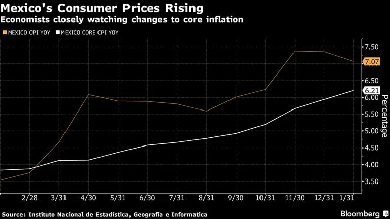 Los economistas monitorean atentamente las alzas en la inflación básica de México. dfd