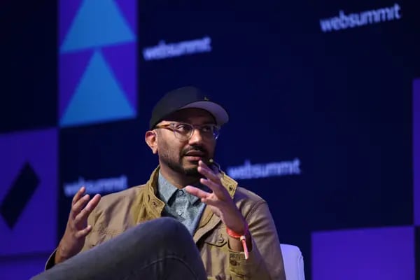 Thazhmon, co-founder and CEO of Jeeves. Photgrapher: Harry Murphy/Web Summit via Sportsfile
