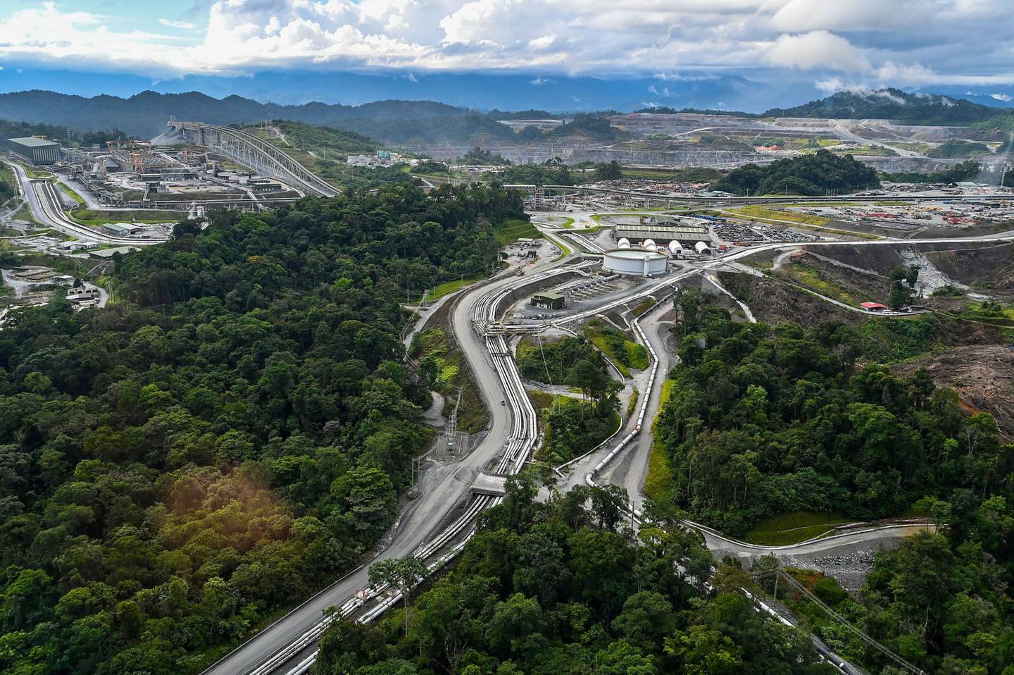 Mina Cobre Panamá que opera First Quantum Minerals en una concesión de 12 mil hectáreas de la provincia de Colón.