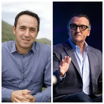 El CEO de MercadoLibre, Marcos Galperin, y el CEO de Globant, Martín Migoya.