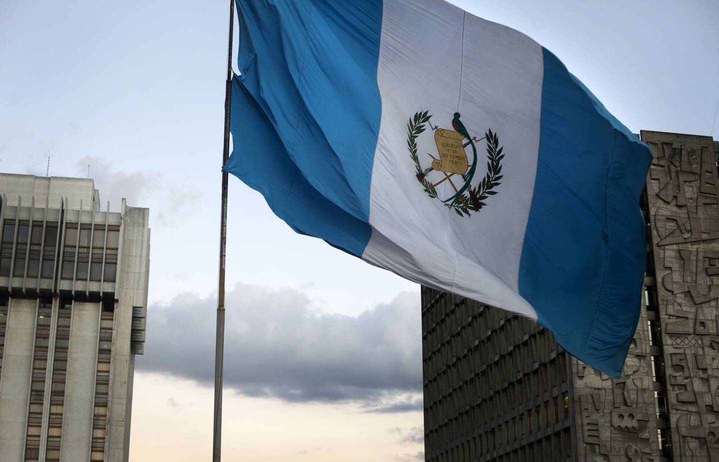 La bandera de Guatemala.