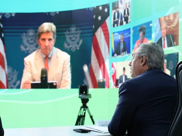 Alberto Fernández. El mandatario argentino encabezó la apertura de la Cumbre Latinoamericana sobre Cambio Climático.