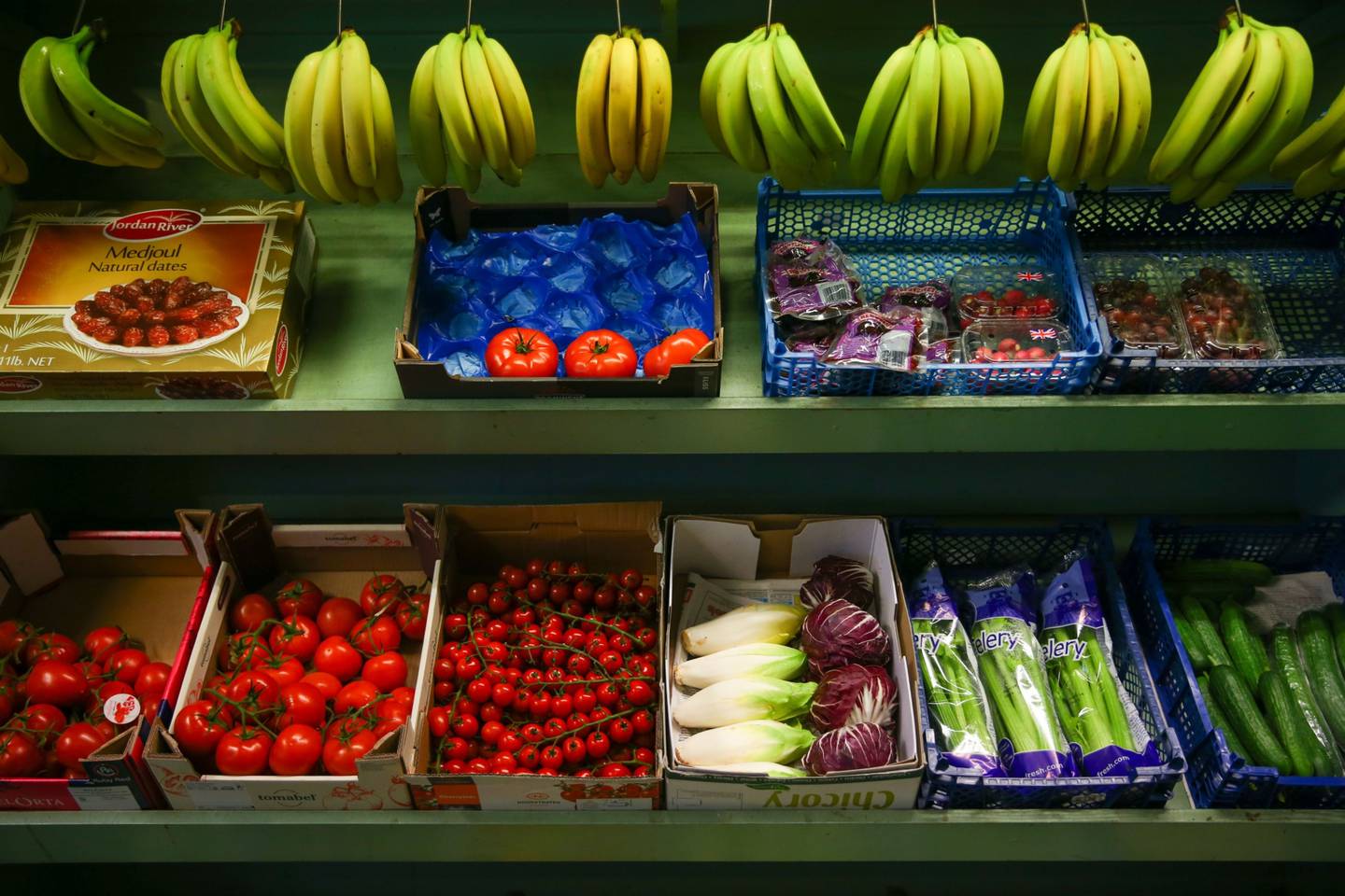 Frutas y verduras en un supermercado de Reino Unido