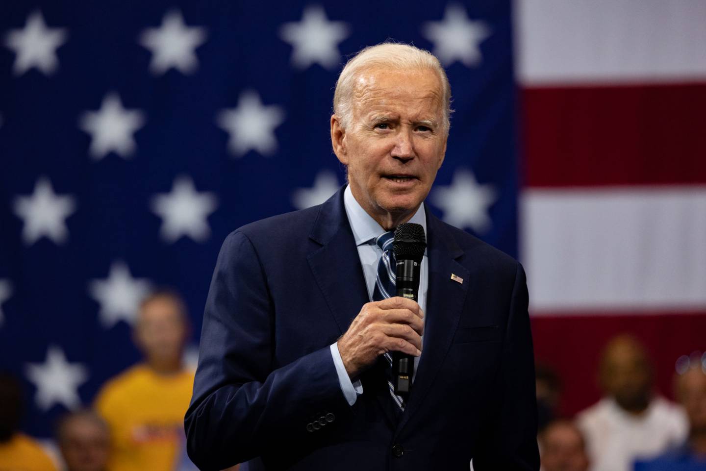 El presidente de los Estados Unidos, Joe Biden, habla en el Centro Arnaud C. Marts en Wilkes-Barre, Pensilvania, Estados Unidos, el martes 30 de agosto de 2022.