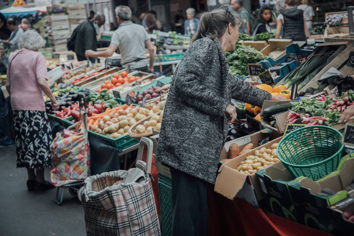 Imagen de un mercado en Francia