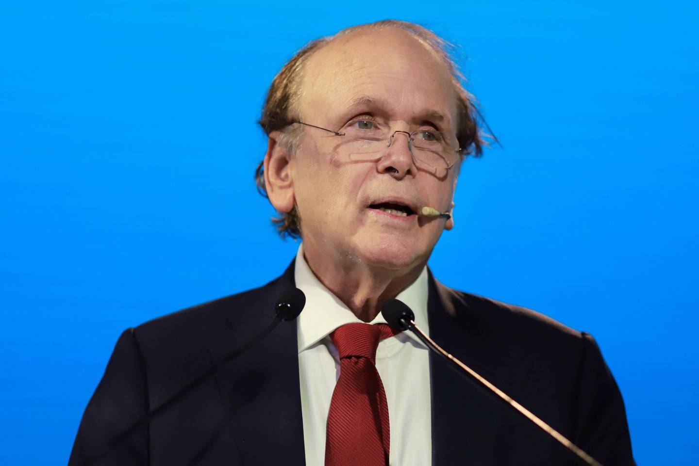 Daniel Yergin, vice chairman of IHS Markit Ltd., speaks during the India Energy Forum by Ceraweek in New Delhi, India, on Monday, Oct. 14, 2019. The conference provides insight into the Indian and regional energy future by addressing key issues from India's energy transition; provision of heat, light and mobility; sustainability; expanding use and game-changing industry technologies.dfd