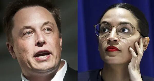 Elon Musk y Alexandria Ocasio-Cortez Fuente: Joshua Roberts/Bloomberg