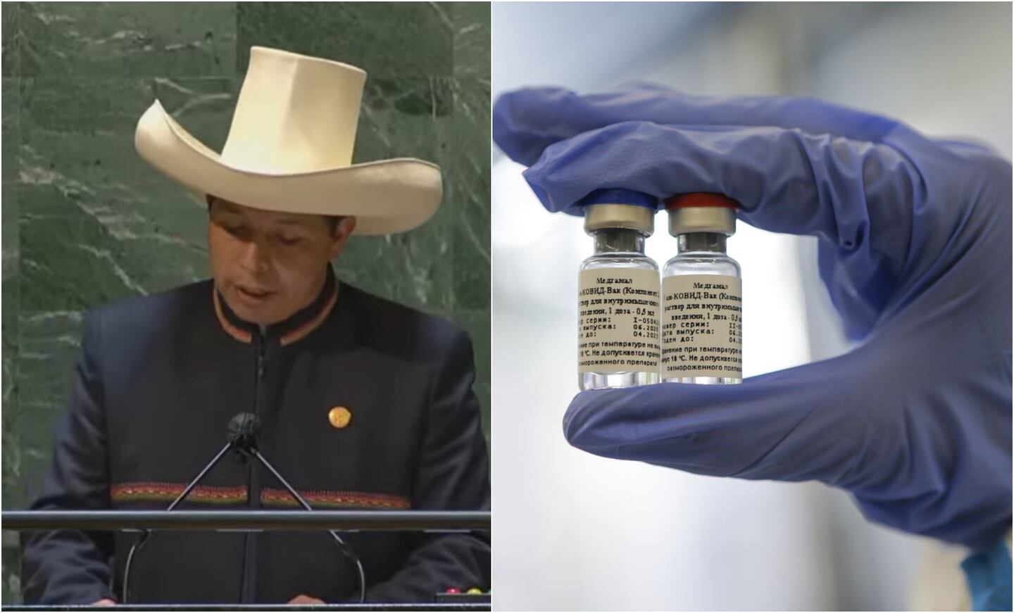 Pedro Castillo, presidente del Perú, plantea acuerdo para liberar patentes de vacunas contra el Covid-19 en el mundo.