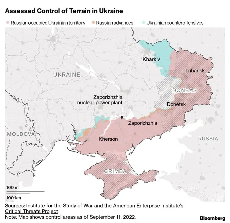 El control del terreno en Ucrania dfd
