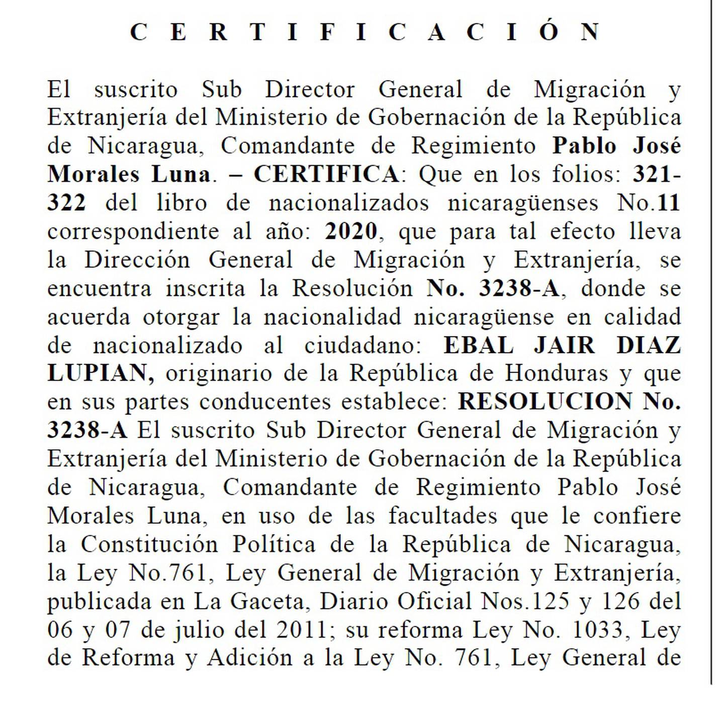 Extracto del diario oficial La Gaceta referida a la nacionalización de Ebal Díaz.dfd