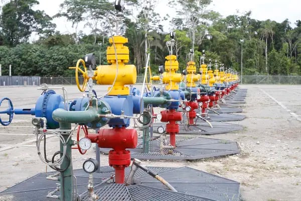 Foto referencial de pozos petroleros en Ecuador.