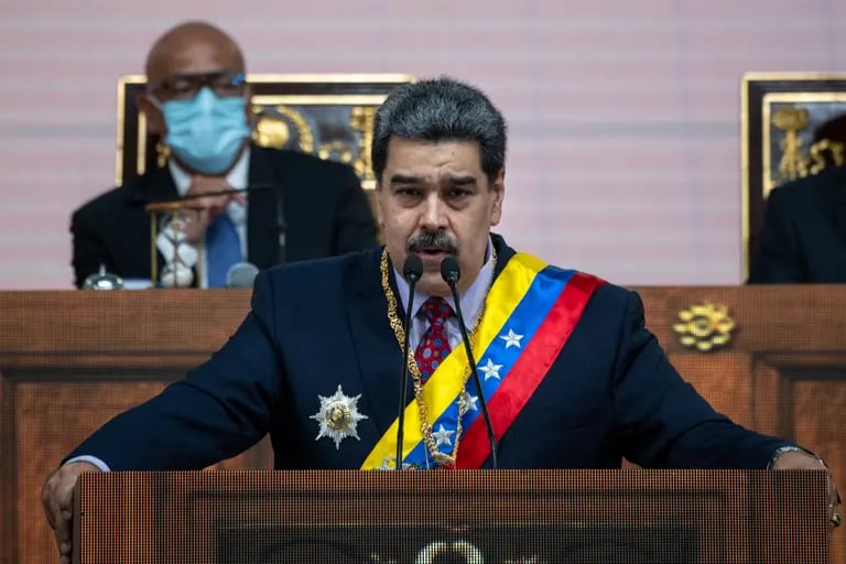 Nicolás Maduro, presidente de Venezuela, presenta la Memoria y Cuenta ante la Asamblea Nacional en Caracas, Venezuela, el sábado 15 de enero de 2022.Fotógrafo: Gaby Oraa/Bloombergdfd